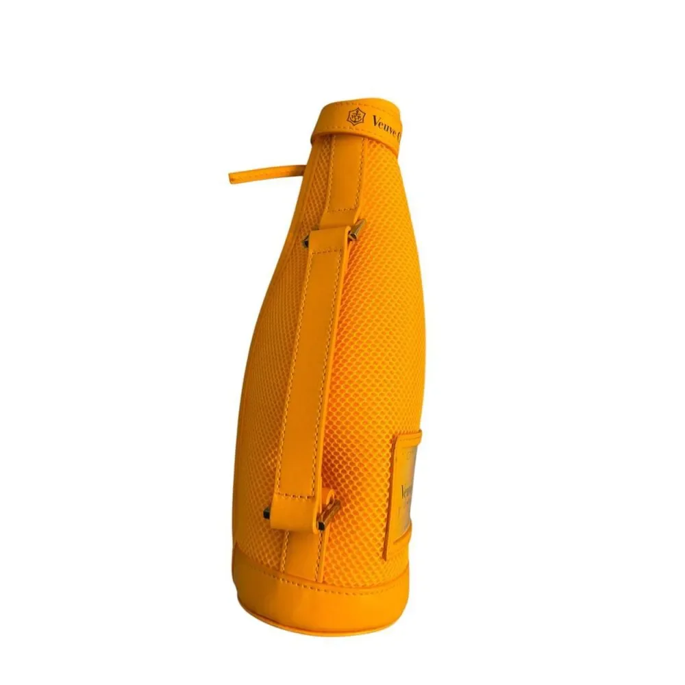 Veuve Cliquot Insulated Champagne Cooler with Handle Details Gift Orange